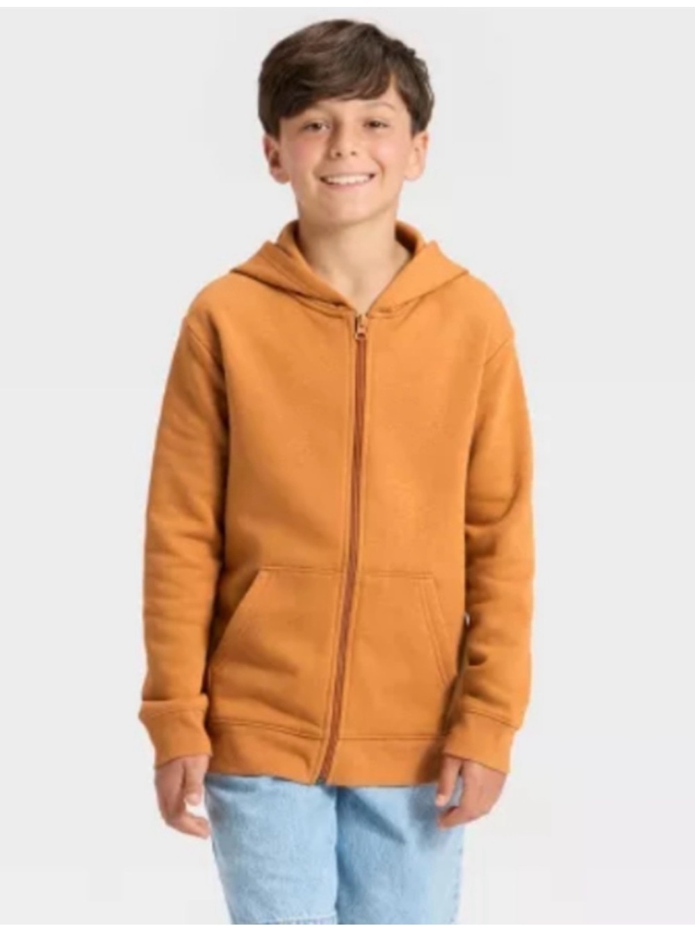 Cat & Jack Boy's Fleece Mustard Yellow Hoodie M (8) NWT